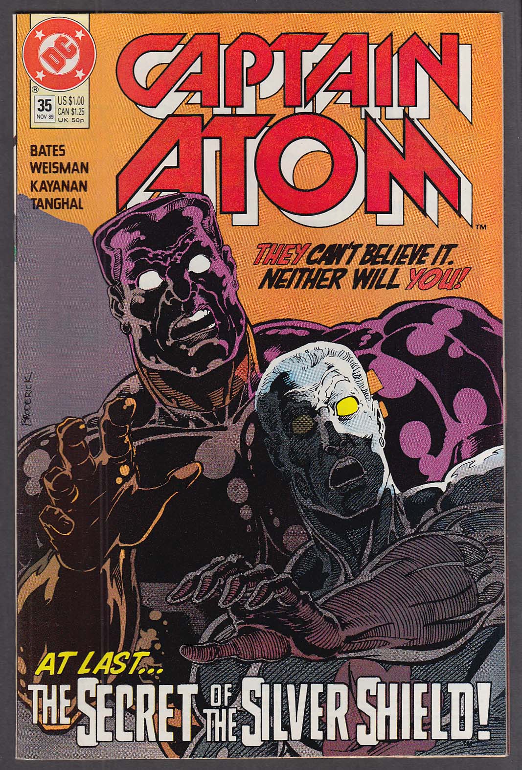 CAPTAIN ATOM #35 DC comic book 11 1989