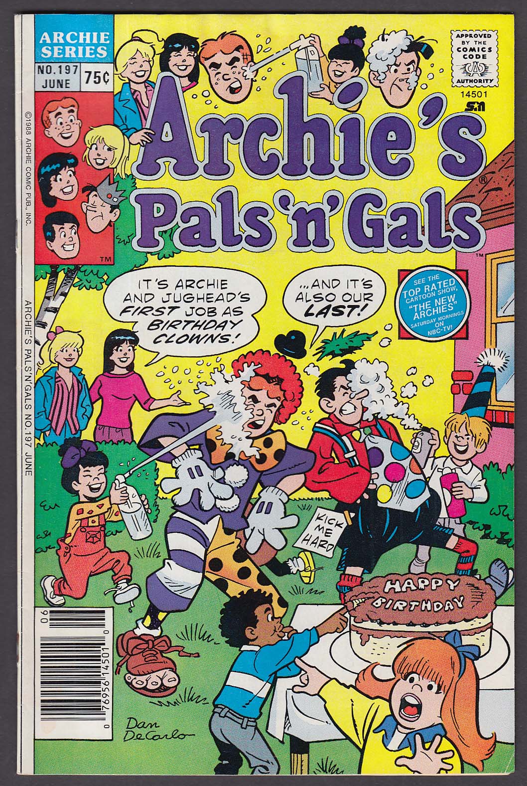 ARCHIE'S Pals 'n' Gals #197 Archie Series comic book 6 1988