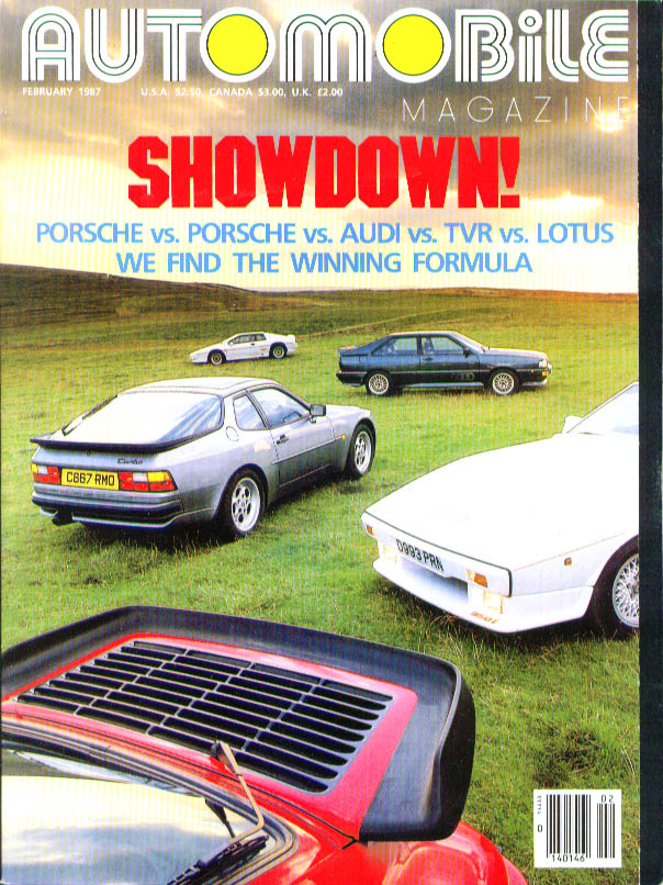 Automobile Porsche 911 Carrera SE Audi TVR 350i Lotus Esprit 