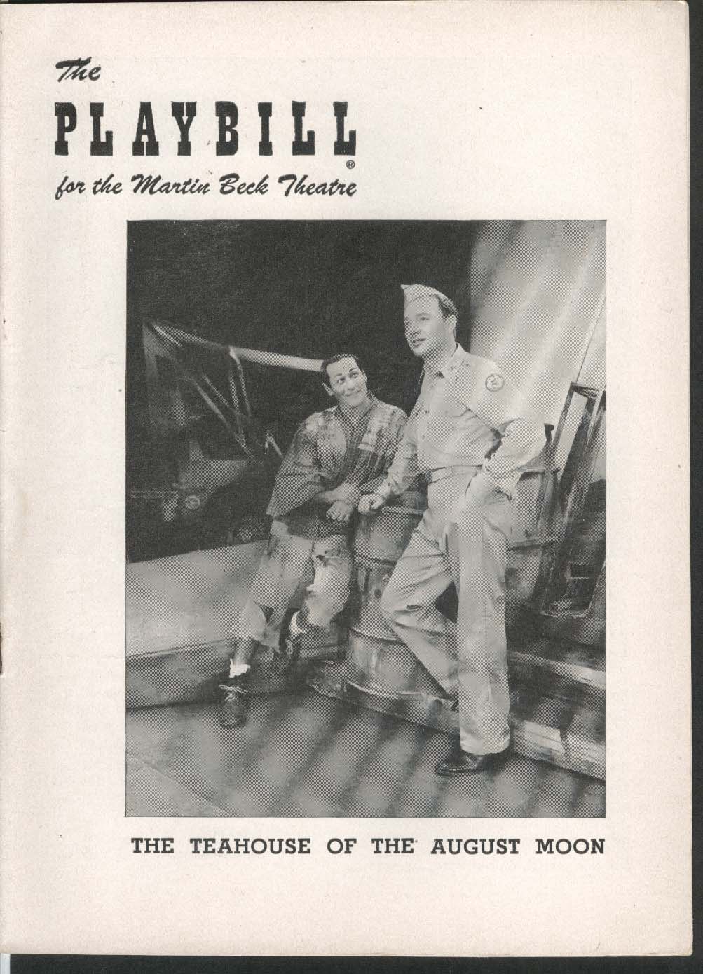  August Moon Playbill 5 30 55 Eli Wallach John Beal Martin Beck