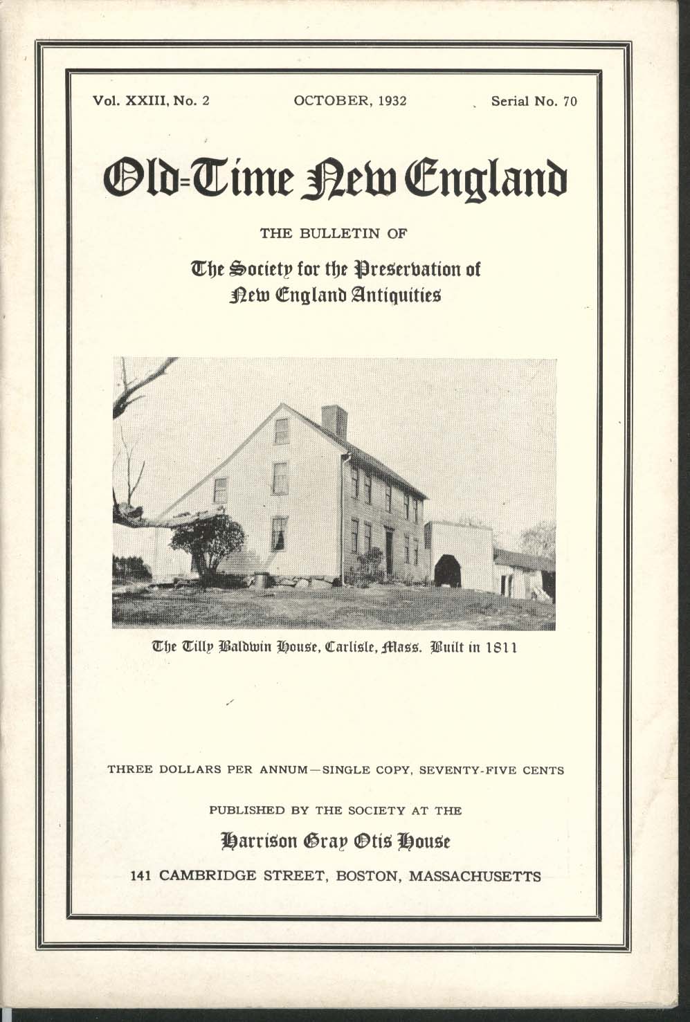 OLD-TIME NEW ENGLAND First Parish Carlisle MA Lamp Oils Maine Life 10 1932