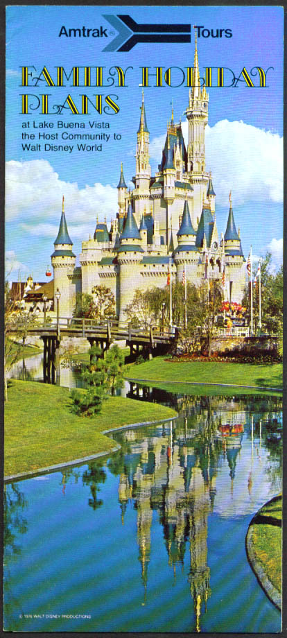 Amtrak Tours Family Holiday Disneyworld folder 1976