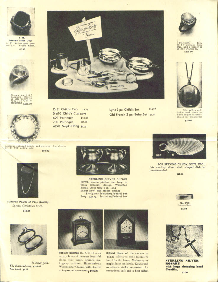 LeCount Silverware Catalog broadside NYC 1950s