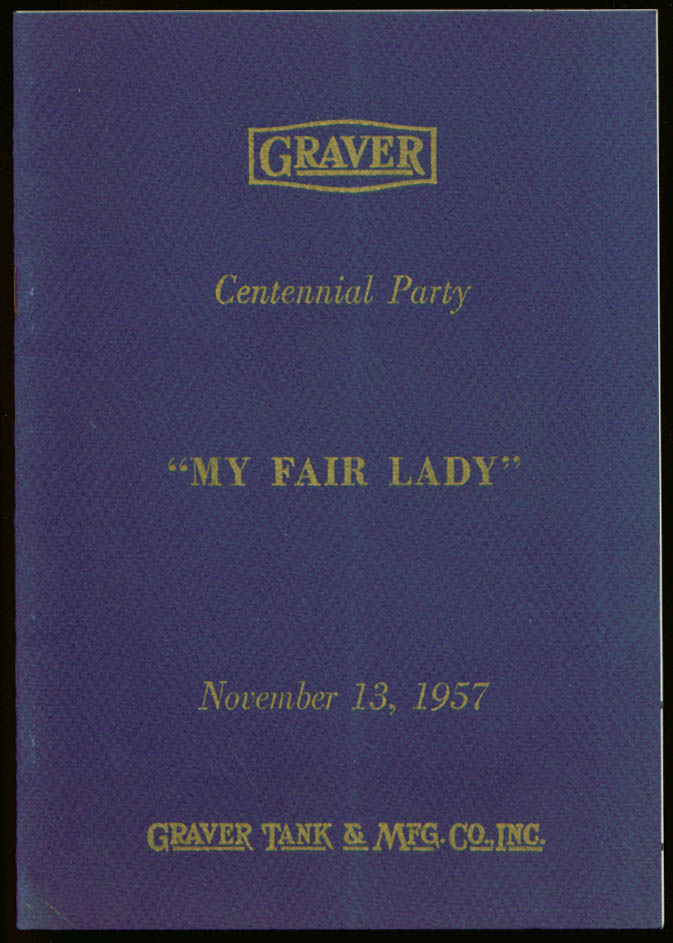 Graver Tank Centennial My Fair Lady Program Shubert Theatre Chicago 