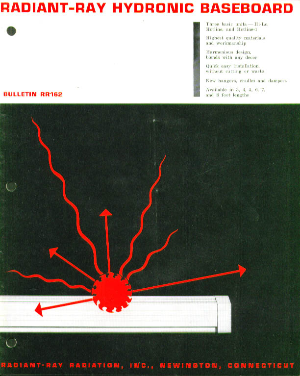 Radiant Ray Hydronic Baseboard Heat Catalog 1962