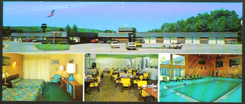 American Motor Lodge Sturbridge MA jumbo postcard 1970s