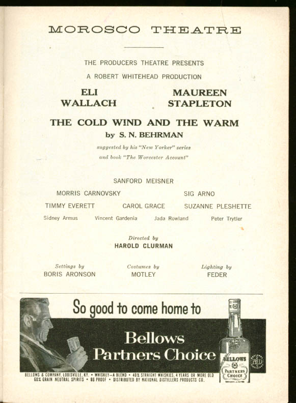 Premeired 12/8/58, this program for week of 1/19/59. Also in the cast