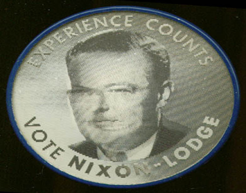 Experience Counts Nixon-Lodge Vari-vue pinback 1960