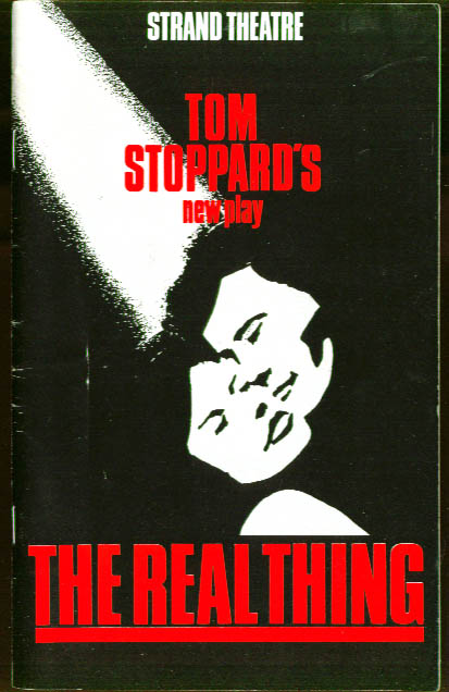 Tom Stoppard The Real Thing Strand 1st Run Program 1982