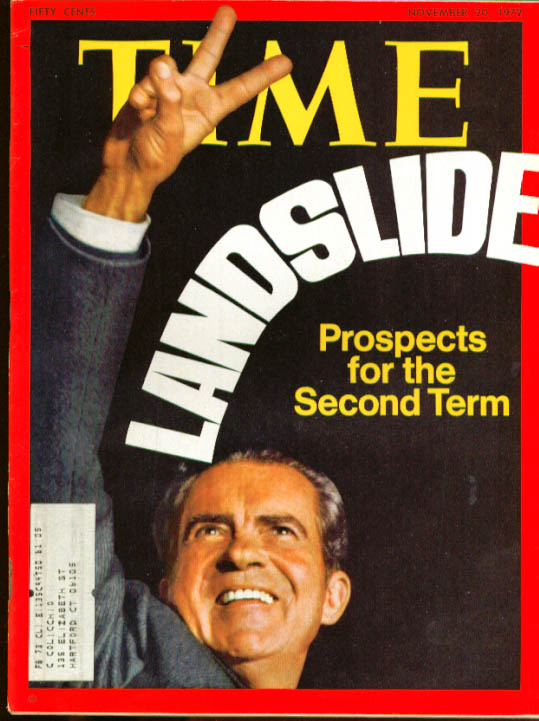 TIME Nixon Landslide Re-election 11/20 1972