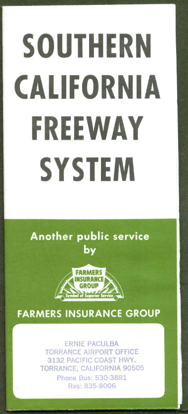 Southern California Freeway System Map 1972