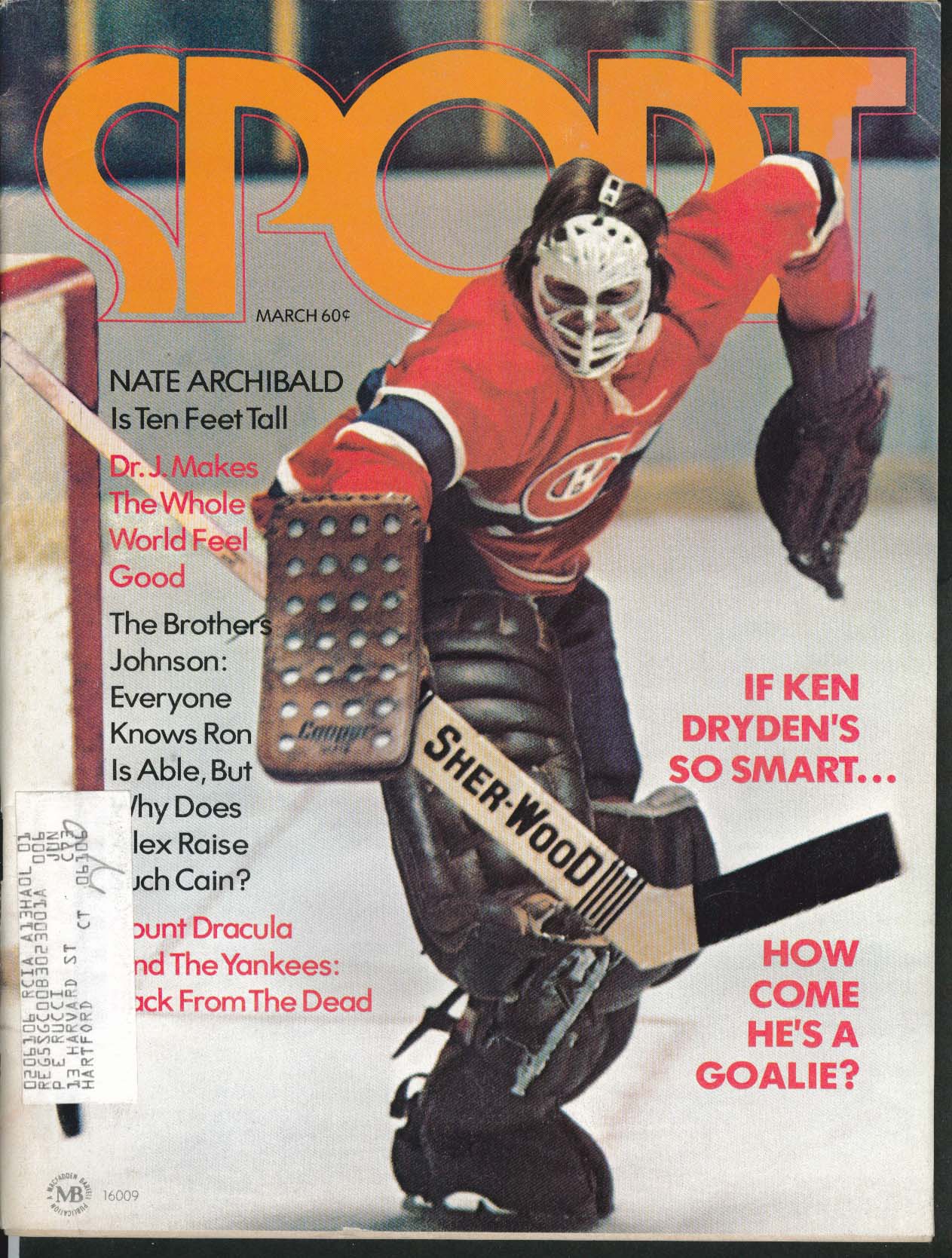 Sport Nate Archibald Dr J Ken Dryden Johnson 3 1973