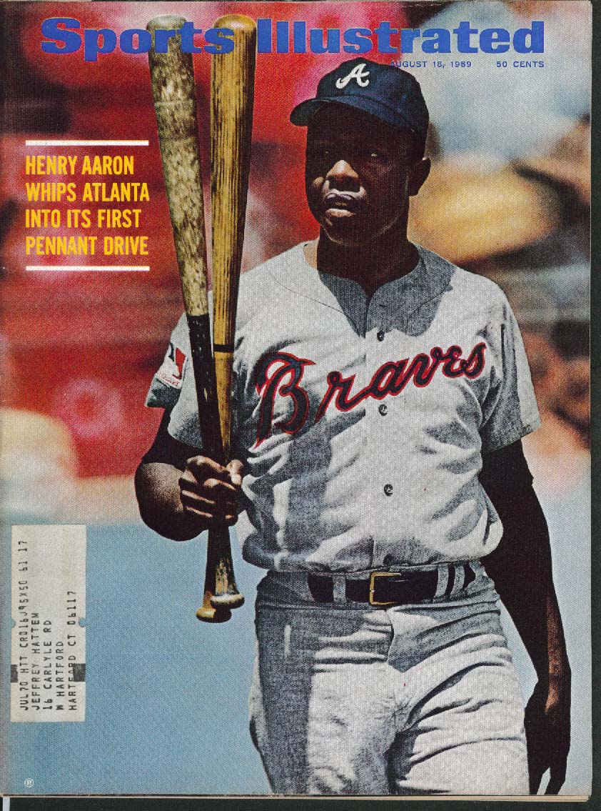 SPORTS ILLUSTRATED Hank Aaron Seymour Siwoff 8/18 1969