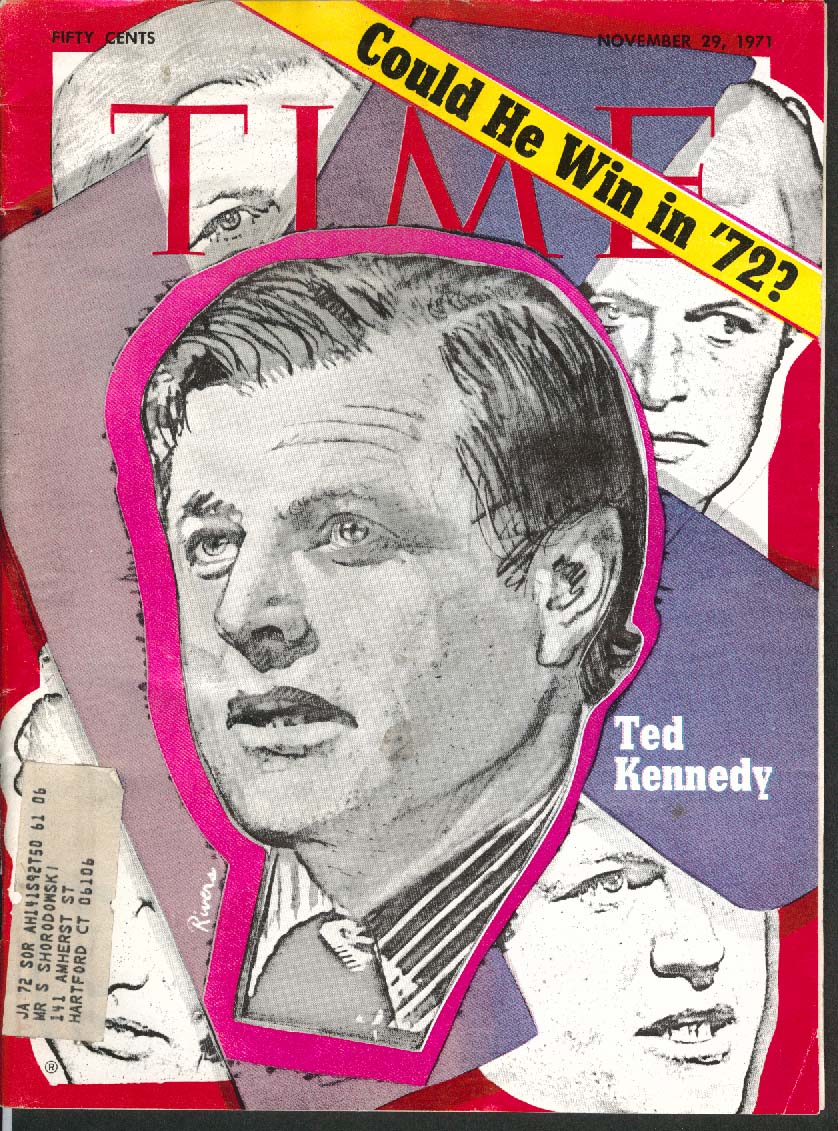 TIME Ted Kennedy Richard Nixon Fidel Castro 11/29 1971