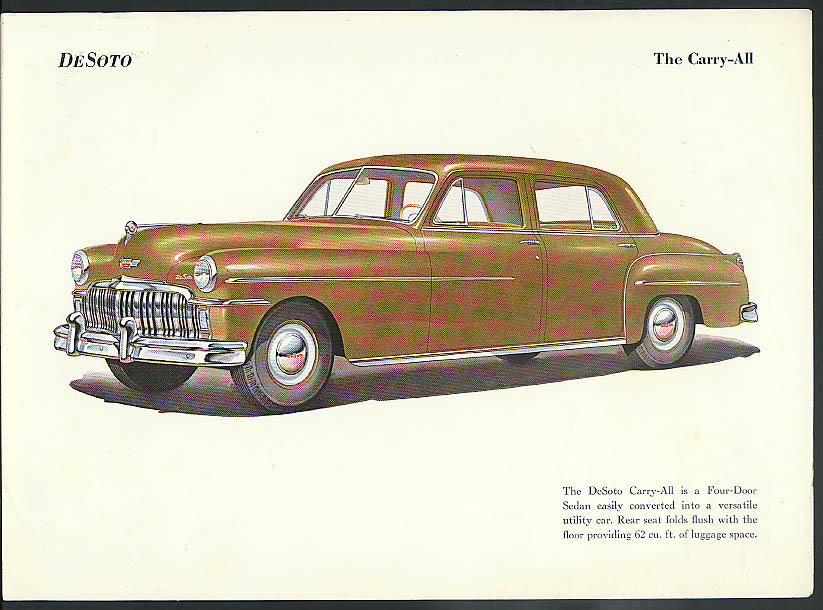 1949 De Soto Carry-All 4-door sedan color print 9 x 12 1/2