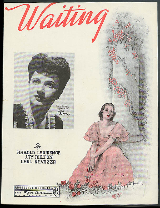 Waiting sheet music 1944 recorded by Joan Brooks