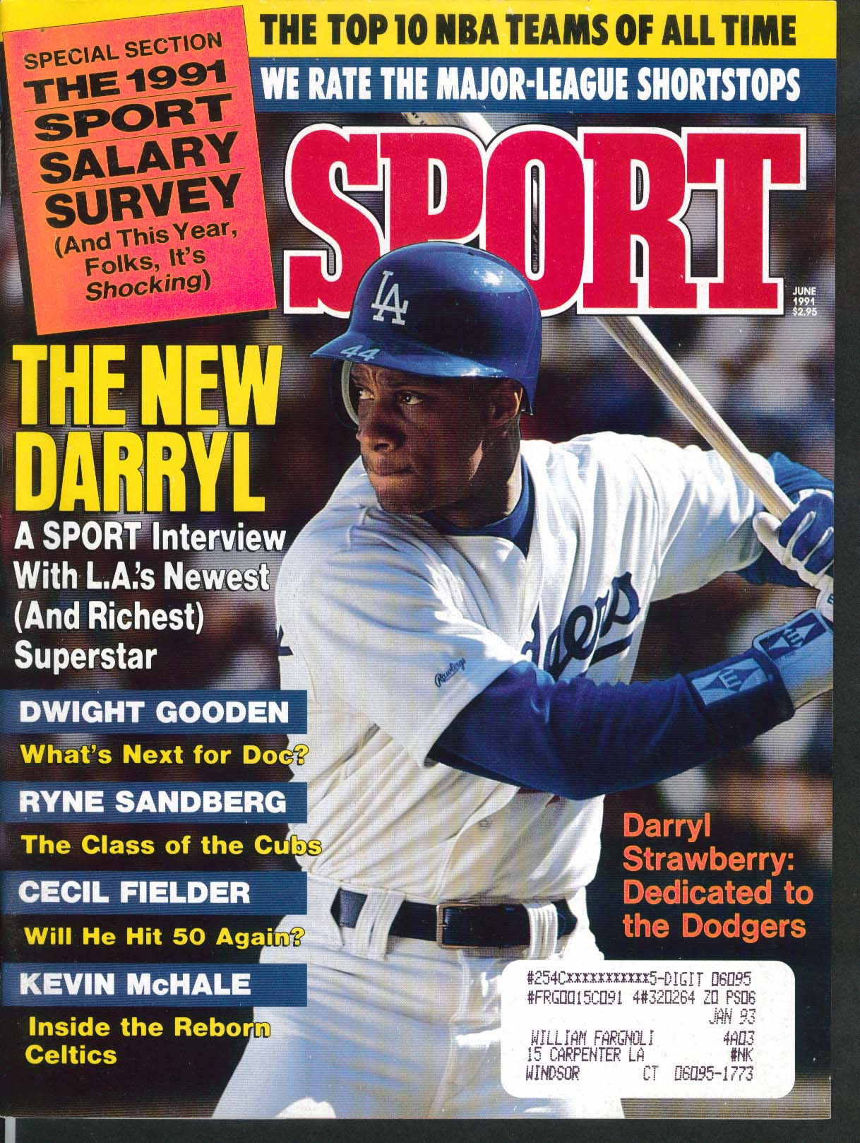 SPORT Darryl Strawberry Dwight Gooden Ryne Sandberg Cecil Fielder 6 1991