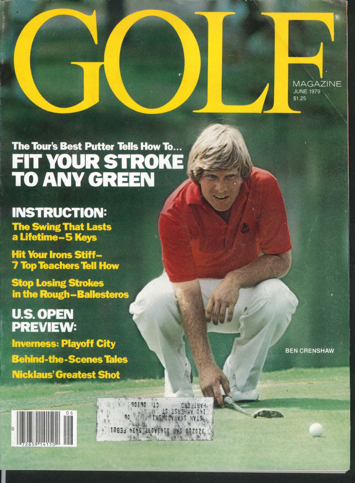 GOLF Ben Crenshaw Jack Nicklaus Fuzzy Zoeller 6 1979