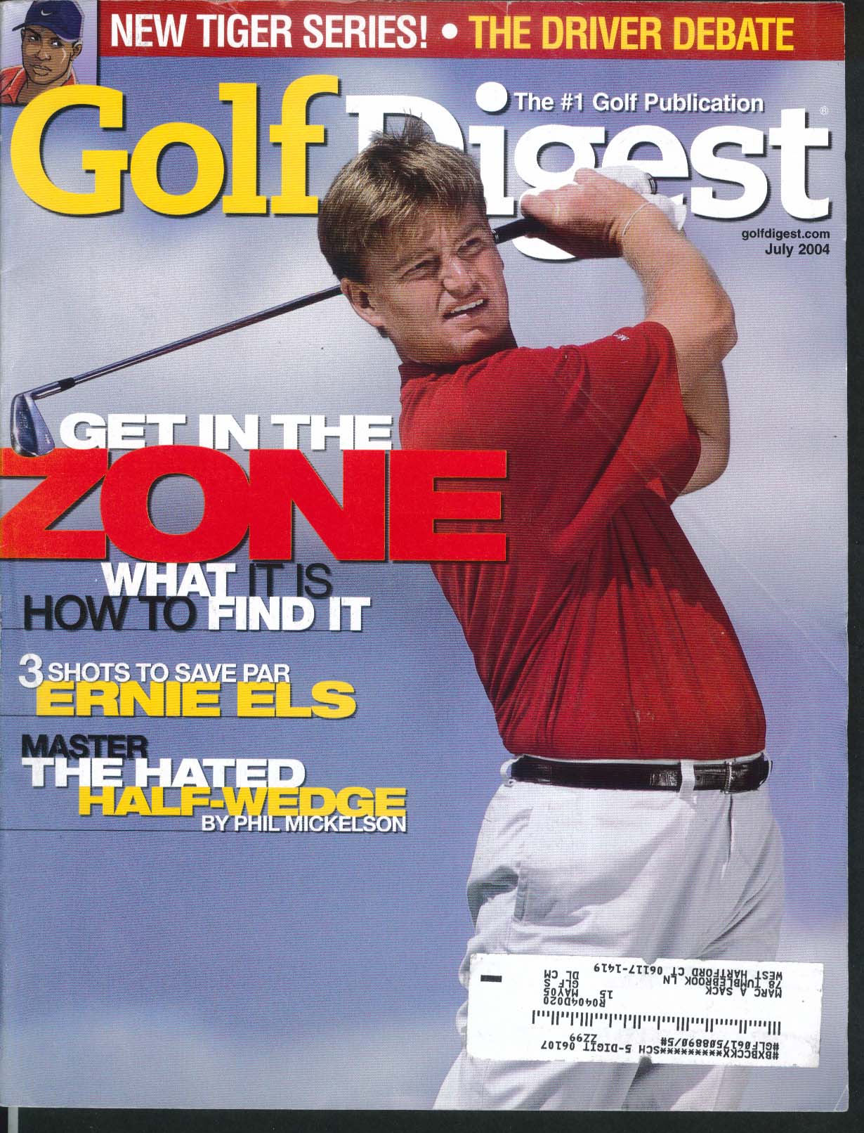 GOLF DIGEST Phil Mickelson Tiger Woods Derek Jeter Alex Rodriguez 7 2004