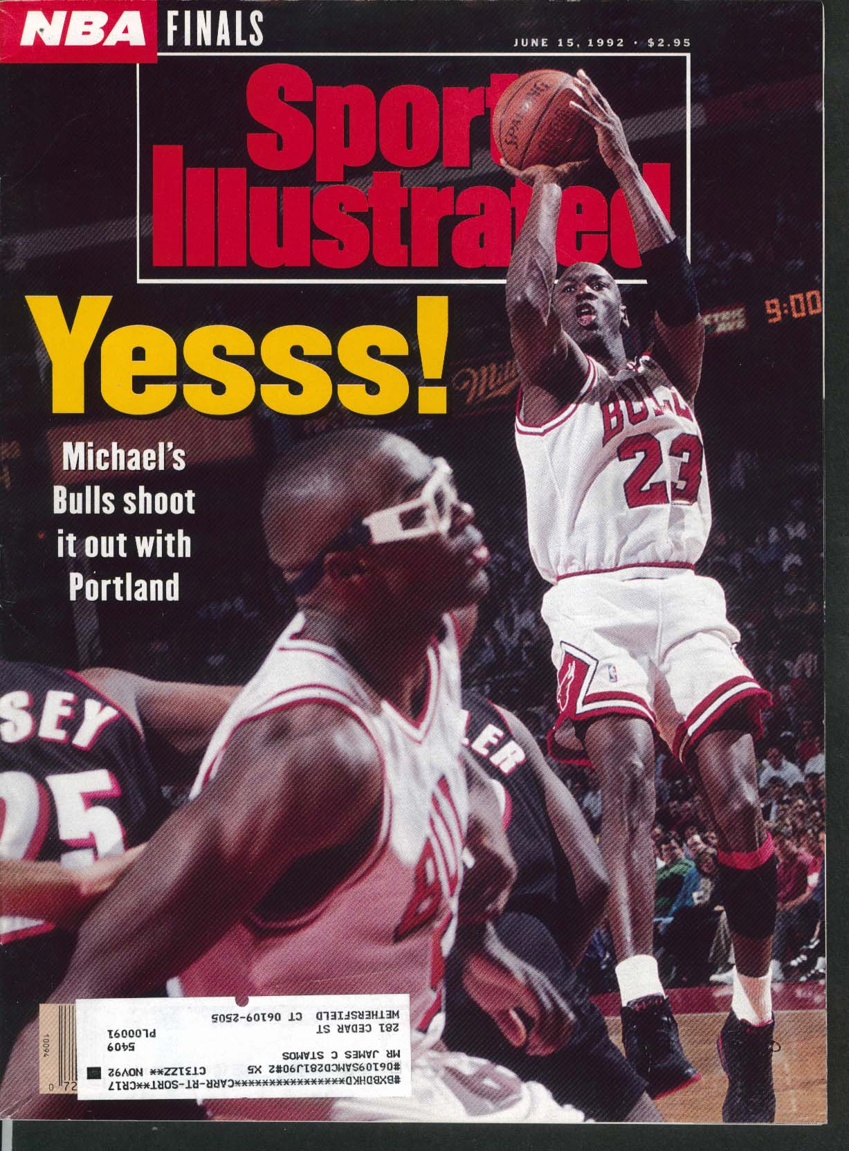 SPORTS ILLUSTRATED Michael Jordan Orel Hershiser Monica Seles 6/15 1992