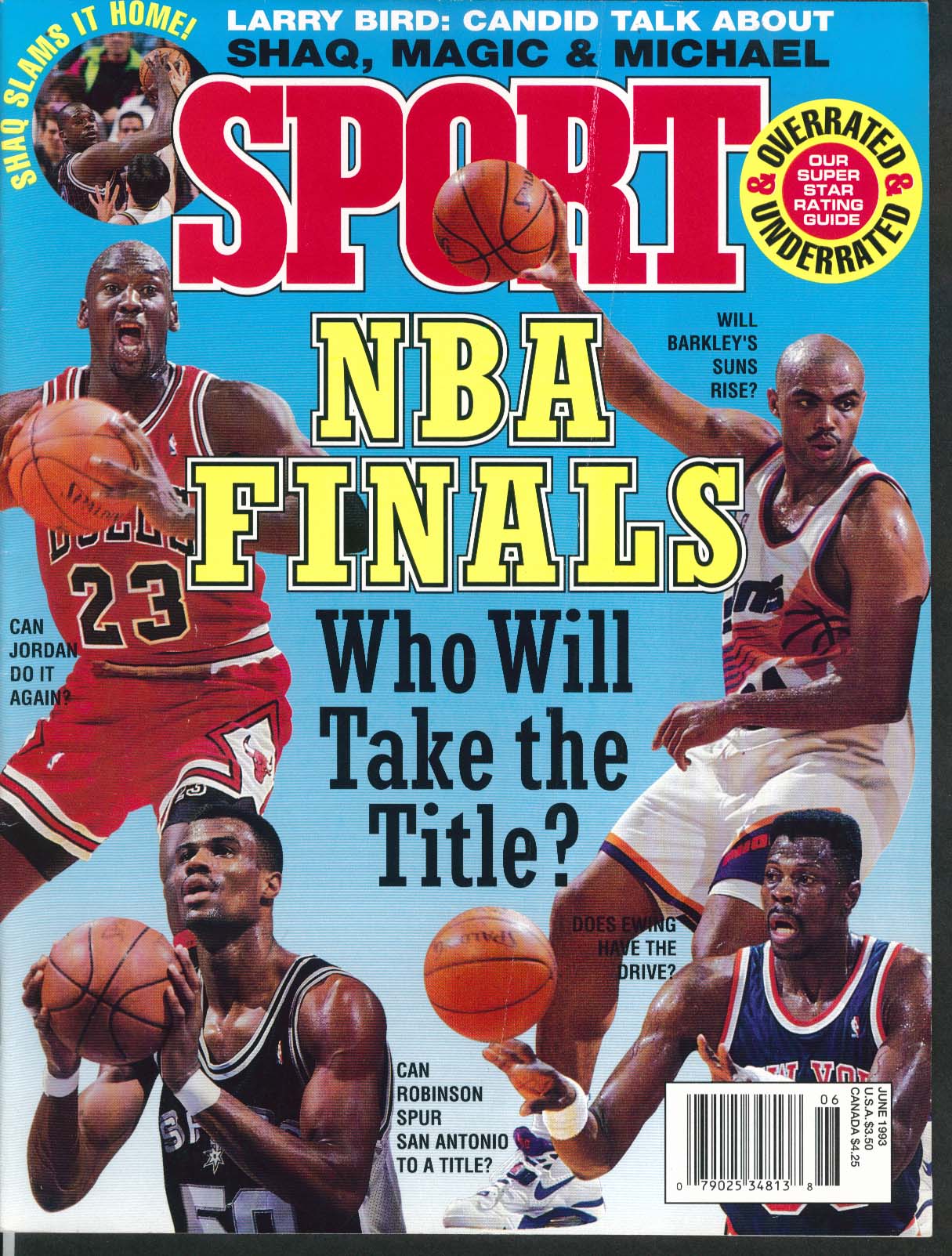 SPORT Michael Jordan Charles Barkley Patrick Ewing Larry Bird Shaq 6 1993