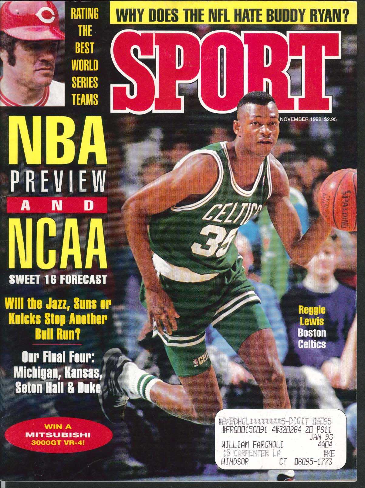 SPORT Reggie Lewis Rollie Massimino Herschel Walker Buddy Ryan Shaq 11 1992