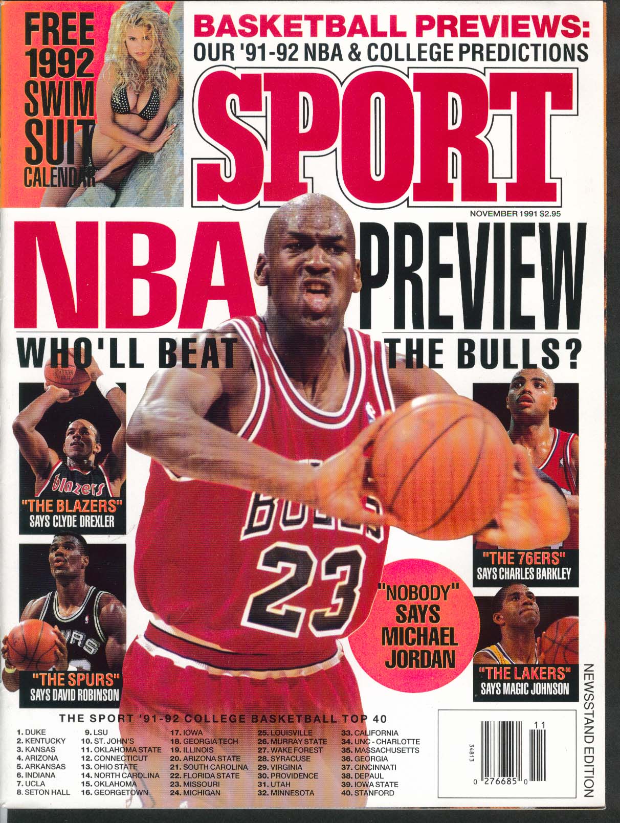 SPORT Michael Jordan Charles Barkley Magic Johnson David Robinson 11 1991