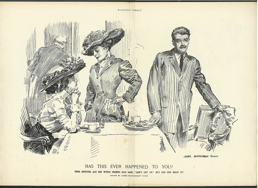 James Montgomery Flagg Harper's illustration: Ever Happened to You? ca 1907