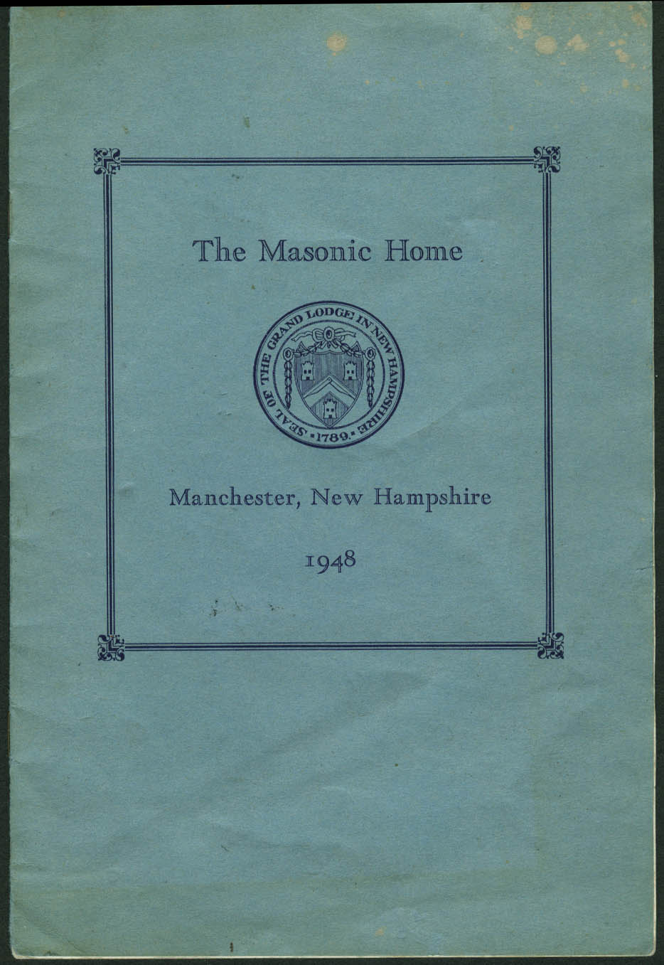 The Masonic Home Manchester NH brochure 1948