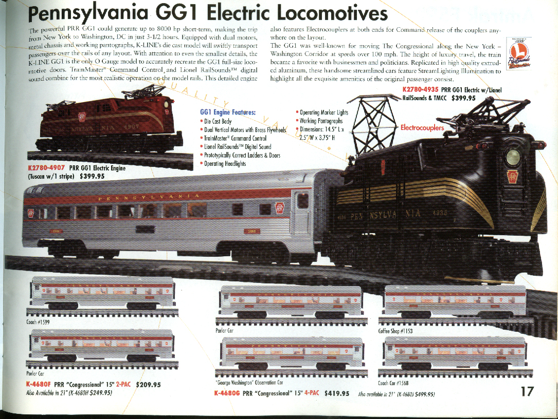 K-Line O Scale Electric Trains Catalog 2001 2nd edition