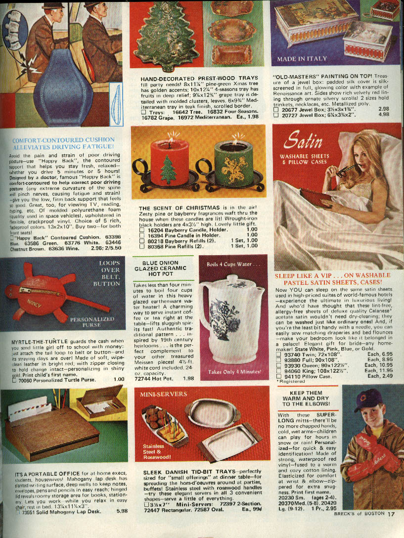 Breck's of Boston Gift Catalog 1969 novelties girdles, décor games toys etc
