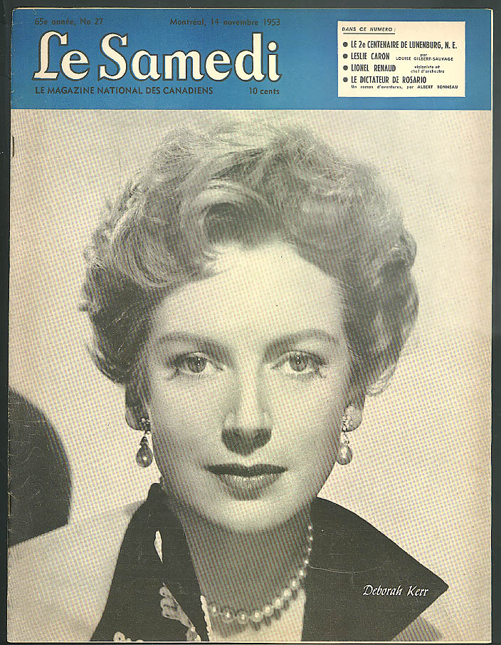 LE SAMEDI 11/14 1953: Deborah Kerr; Leslie Caron; Lionel Renaud