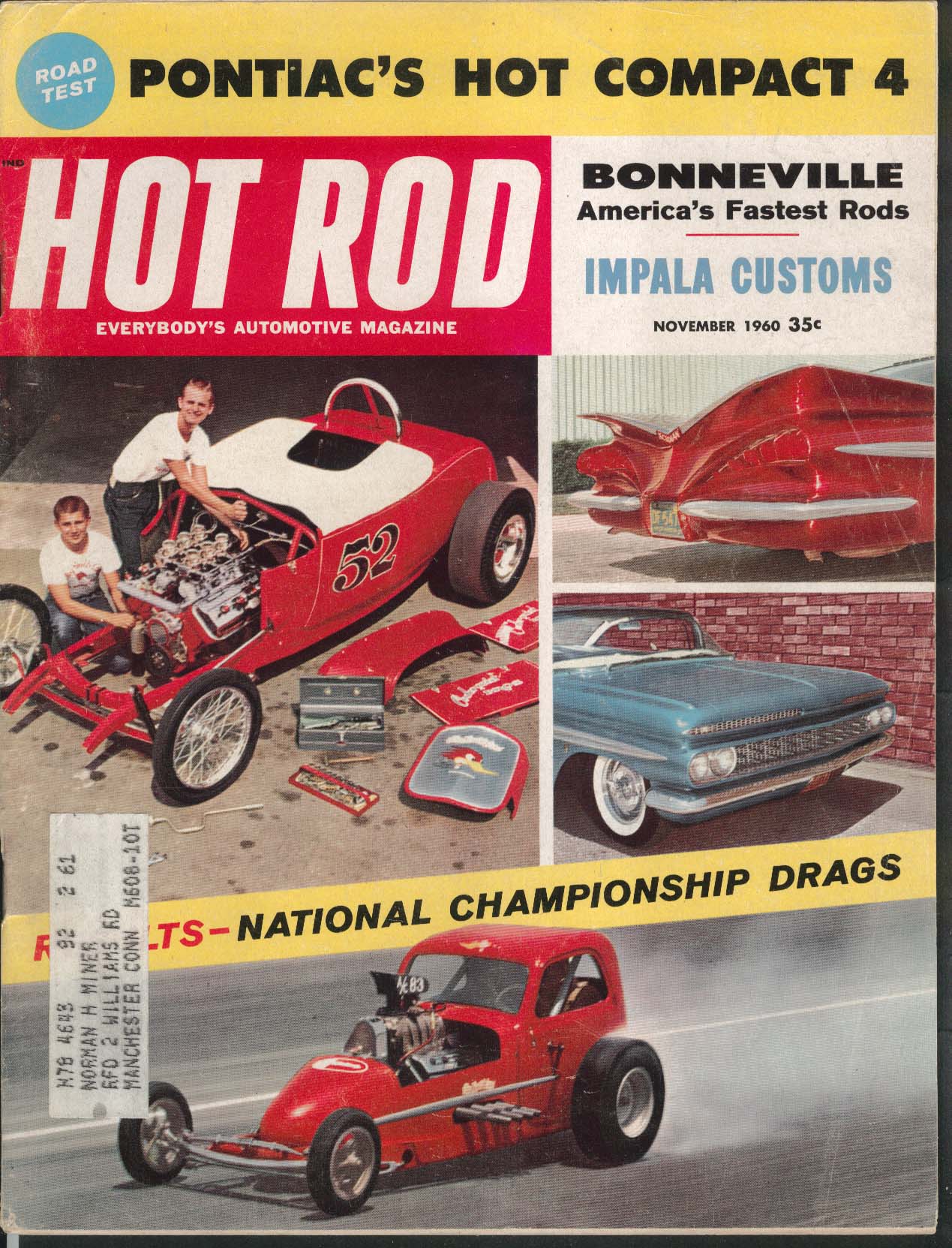 HOT ROD Bonneville Nationals Impala Customs Pontiac Tempest test 11 1960