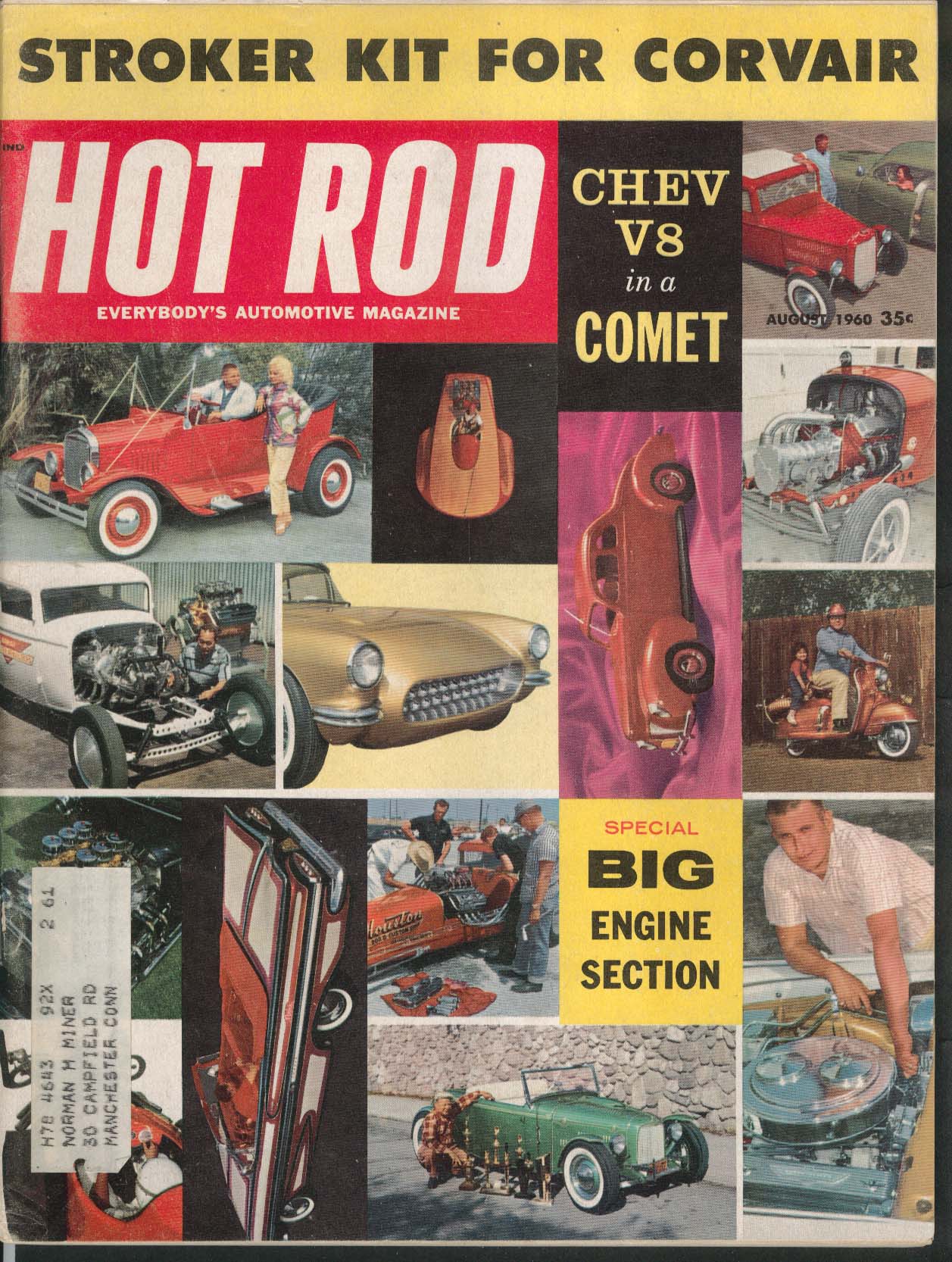 HOT ROD Stroker Kit Corvair Chevroley V8 Comet Echo Spyder Kart test 8 1960