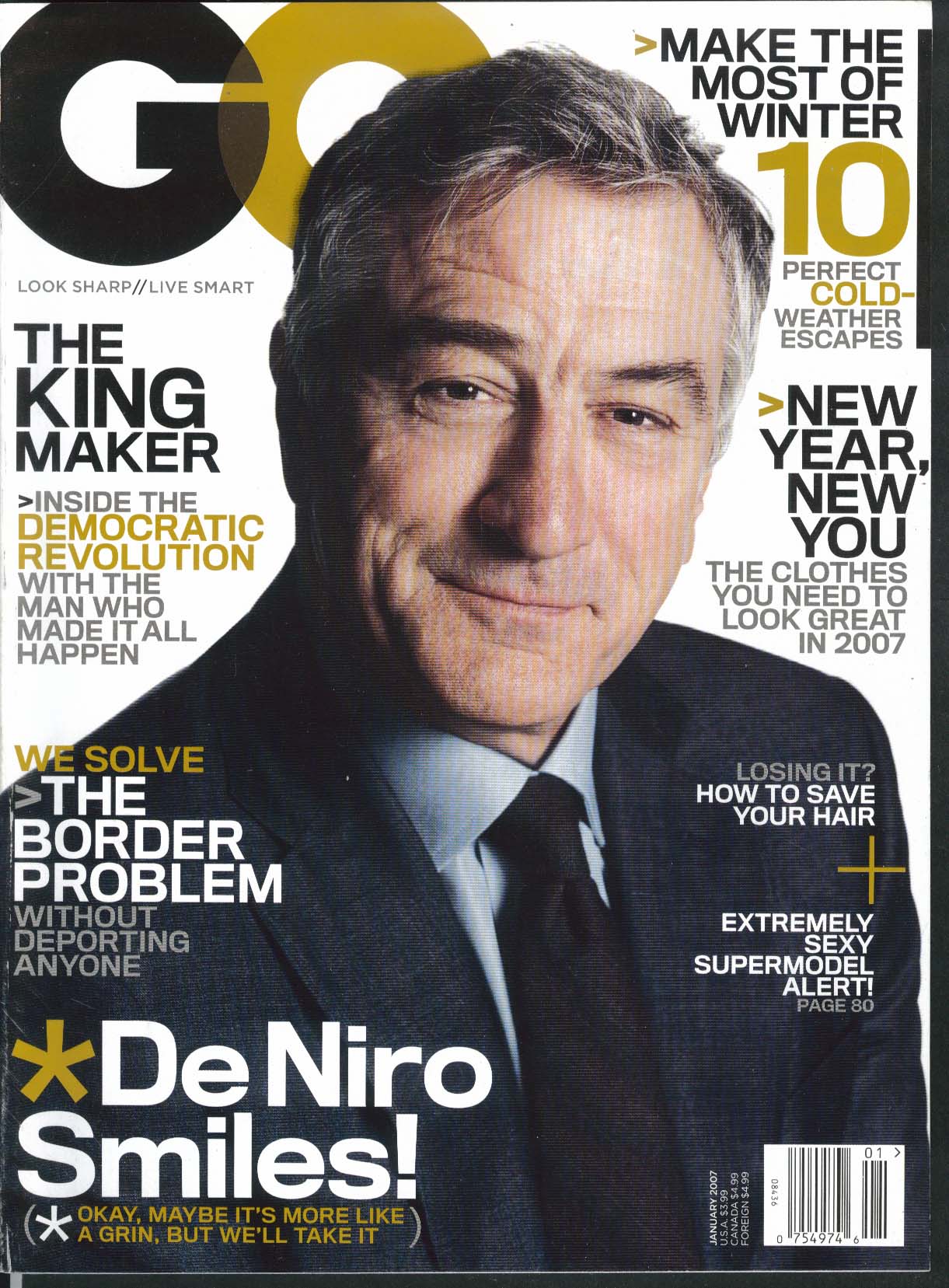 GQ Robert De Niro Doutzen Rahm Emanuel Derek Luke 1 2007