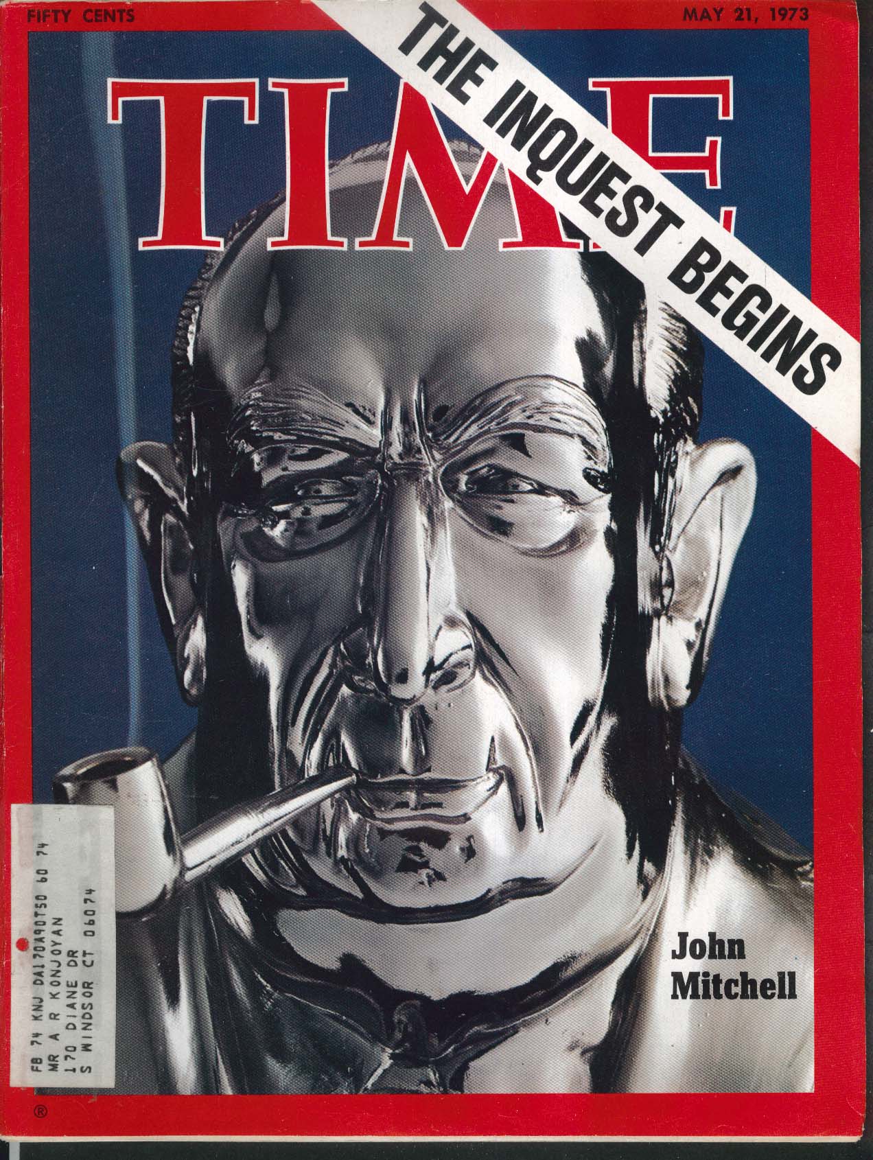 TIME John Mitchell Inquest Nixon Daniel Ellsberg Lebanon Israel 5/21 1973