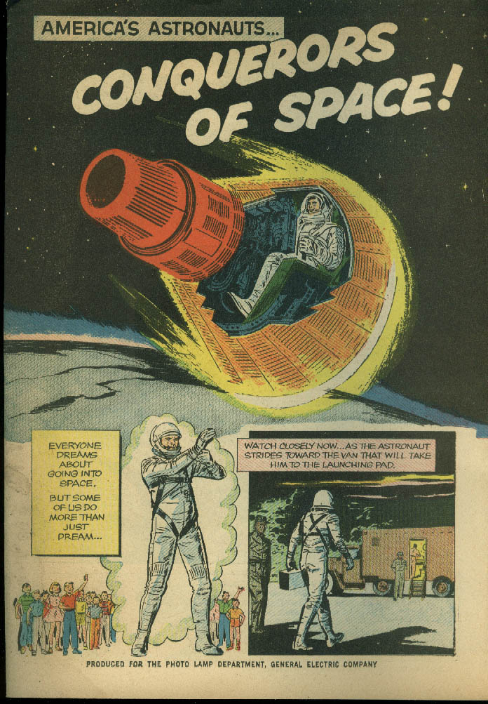 America's Astronauts Conquerors of Space! General Electric comic book 1961