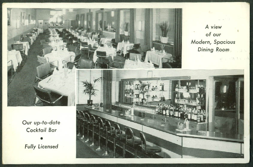 Villa Nova Café Montreal PQ restaurant bar lounge card 1940s