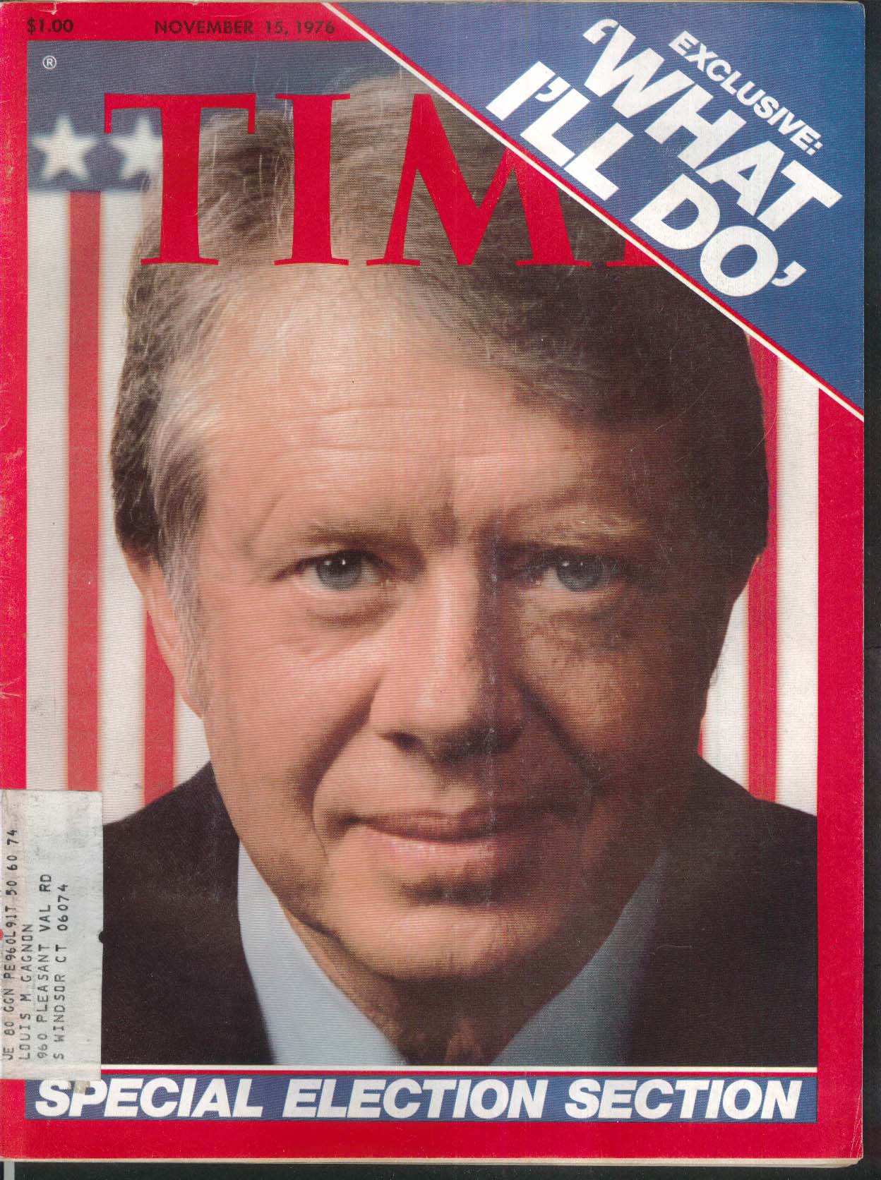 TIME Jimmy Carter Special Election Section 11/15 1976