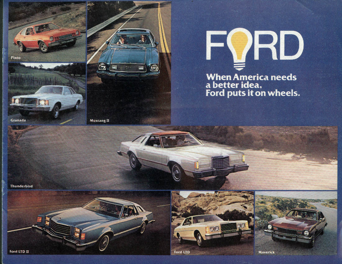 1977 Ford LTD Mustang Thunderbird Maverick Granada Pinto LTD II brochure