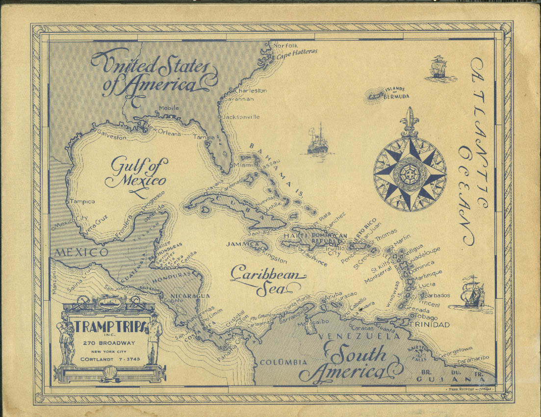 Tramp Trips: The Trip Log Passenger Freighter Sailings Caribbean + 1939