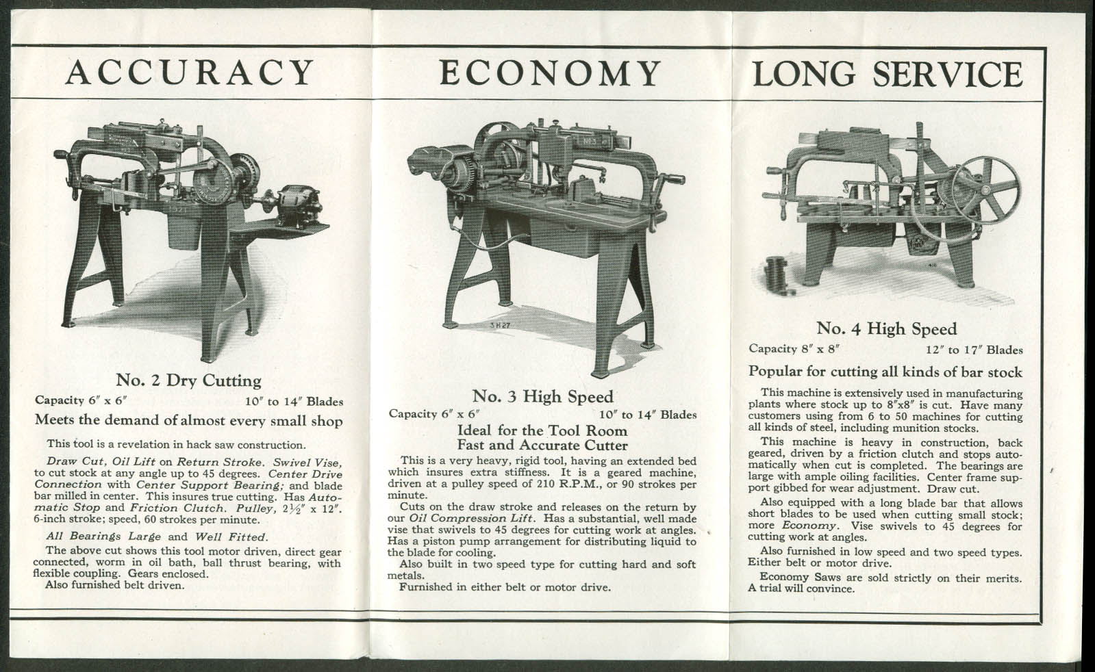 Robertson's High Speed Economy Power Saws sales folder ca 1920s