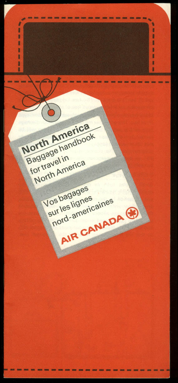 Air Canada North America Baggage Handbook airline brochure 1963