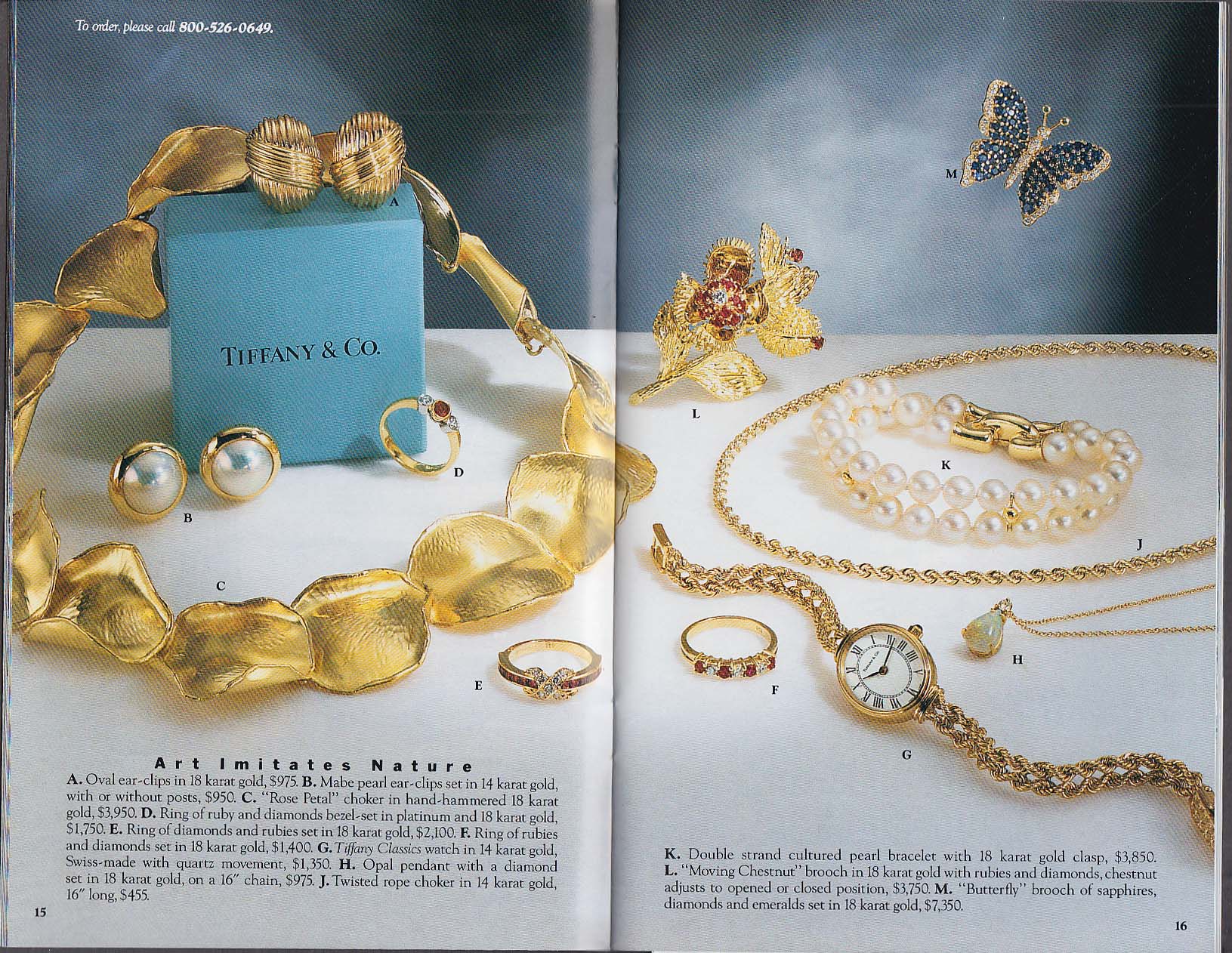 Tiffany & Co Holiday Selections 1992 catalog