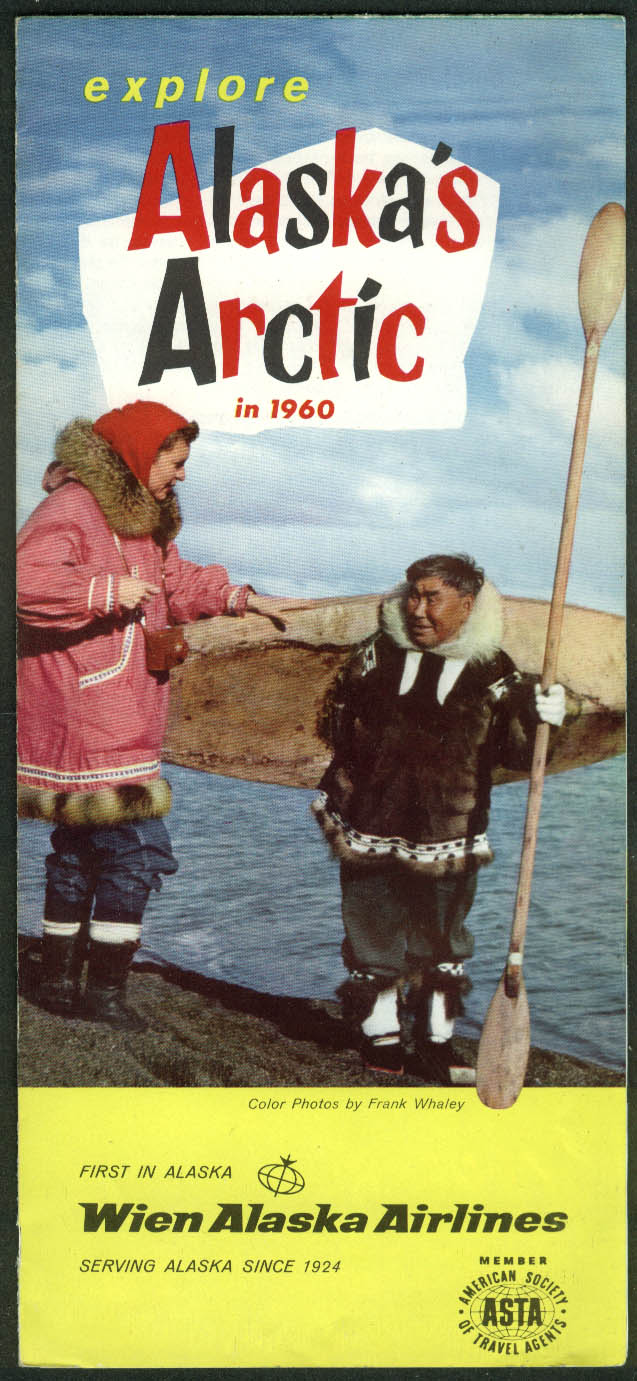 Wien Alaska Airlines Explore Alaska's Arctic airline folder 1960