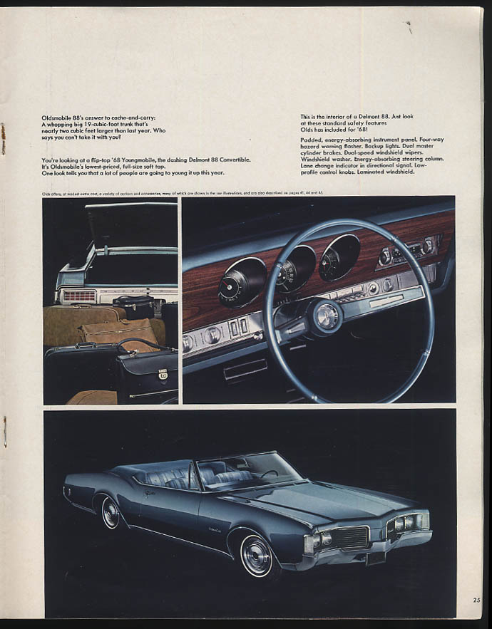 1968 Oldsmobile Toronado 98 Delta 88 Delmont 4-4-2 Cutlass F-85 wagons ...