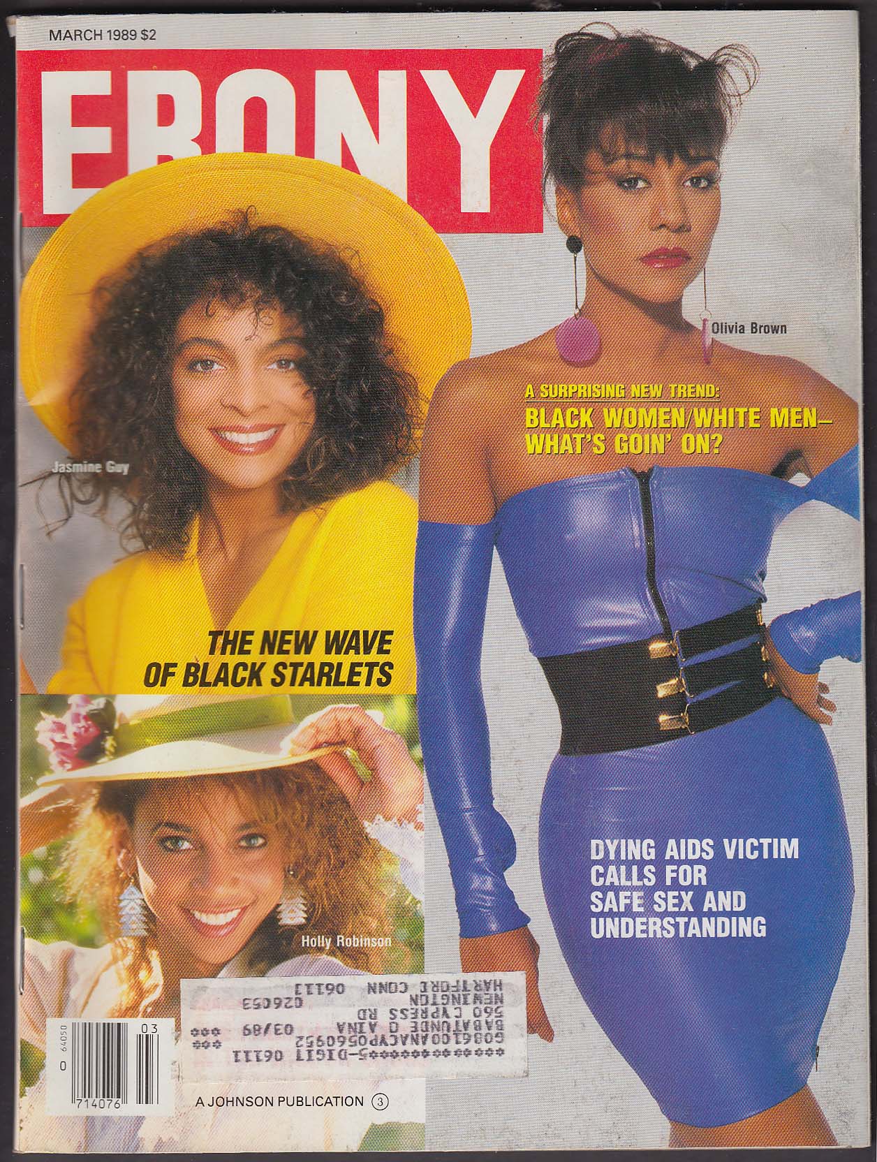 EBONY Olivia Brown Jasmine Guy Holly Robinson 3 1989