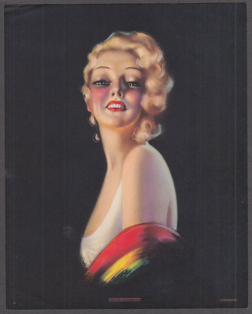 Wilson Hammel pin-up print Blonde Loveliness 1940s