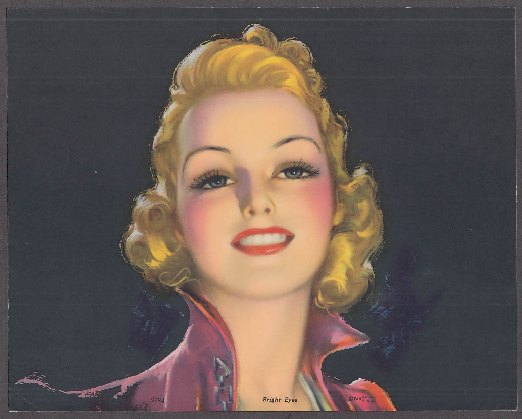 Jules Erbit Bright Eyes pin-up print #9784 1940s blonde beauty