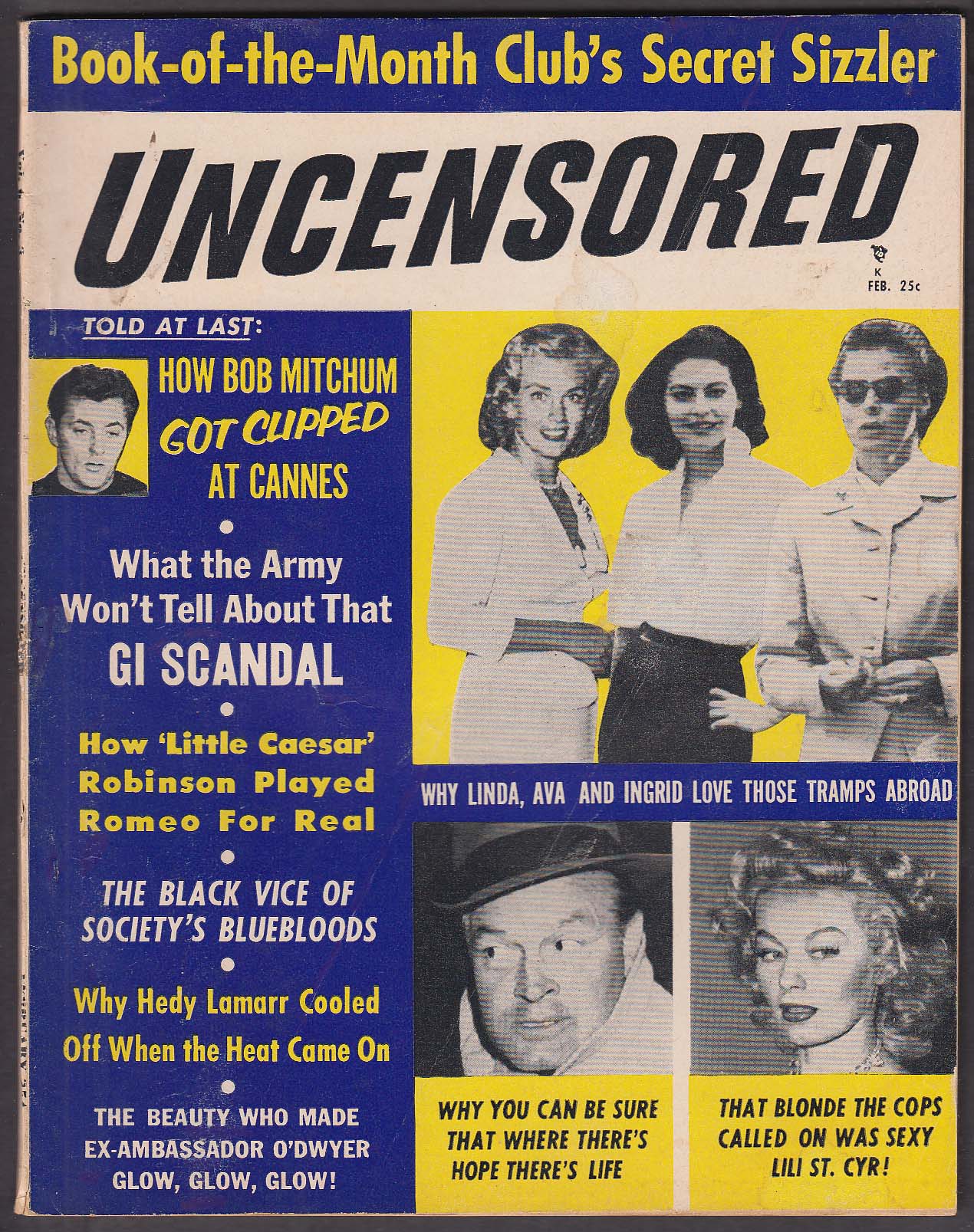 UNCENSORED Ava Gardner Ingrid Bergman Lil St Cyr Hedy Lamarr ++ 2 1957